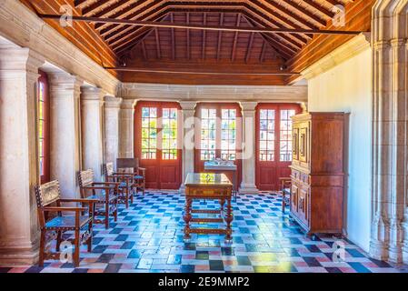 SINTRA, PORTUGAL, 30. MAI 2019: Innenraum des Nationalpalastes in Sintra, Portugal Stockfoto