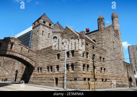 Allegheny County Courthouse - Familienabteilung. Pittsburgh, Pennsylvania - Stadt in den Vereinigten Staaten. Stockfoto