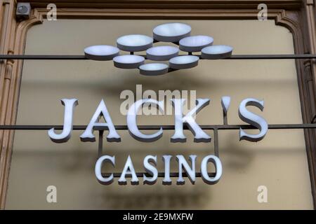 Plakatwand Jack's Casino in Utrecht Niederlande 27-12-2019 Stockfoto