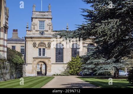 Clocktower und Viereck, Balliol College, Oxford University. Stockfoto