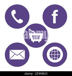 Vektor Shopping Icon Piktogramm Set. Vektorgrafik. Einfache Illustration Stock Vektor