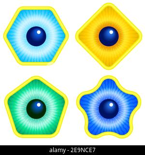 Illustration der abstrakten Augensymbole Stock Vektor