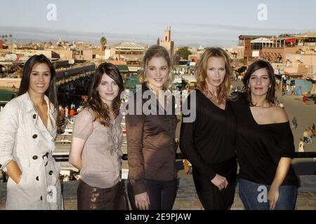 Olivia Bonamy, Melanie Laurent, Natacha Regnier, Estelle Lefebure und Zoe Felix posieren während des Marrakesch International Film Festival 6th, in Marokko am 08. Dezember 2006. Foto von Thierry Orban/ABACAPRESS.COM Stockfoto
