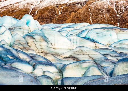 Glacier Flaajokull im Vatnajokull Nationalpark im Süden Islands Stockfoto