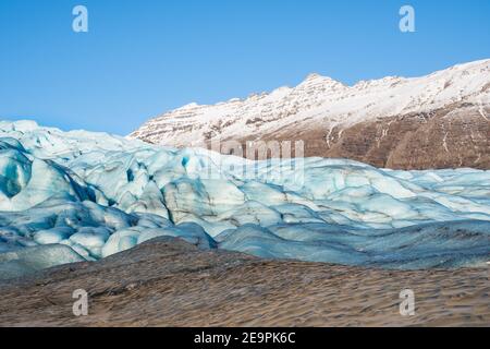 Glacier Flaajokull im Vatnajokull Nationalpark im Süden Islands Stockfoto