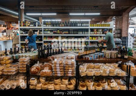 Portugalia Marktplatzgeschäft in Fall River Massachusetts Stockfoto