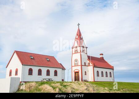 Kirche der Stadt Raufarhofn im Norden Islands Stockfoto