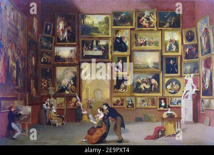 Galerie des Louvre 1831-33 Samuel MorseFXD. Stockfoto