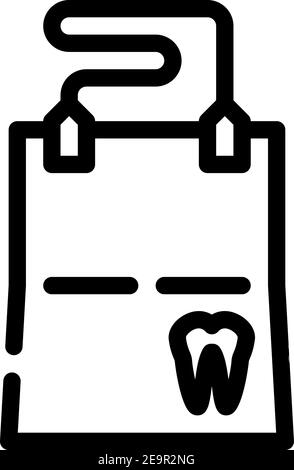 Vektordarstellung für Dental Wipe Line Icon flach Stock Vektor