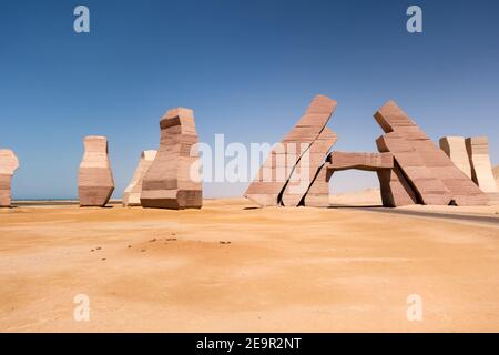 South Sinai Ras Mohammed National Park Ökosysteme Wüstenlandschaft. Sharm el Sheikh, Sinai Halbinsel Ägypten. Afrika. Stockfoto