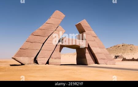 Ägypten Tor Allahs. RAS Mohammed National Park Ökosysteme Wüstenlandschaft. Sharm el Sheikh, Sinai Halbinsel. Afrika. Stockfoto