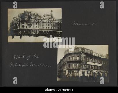 Moskau. (Die Menschen versammelten sich auf dem Stadtplatz). Wirkung der bolschewistischen Revolution Stockfoto