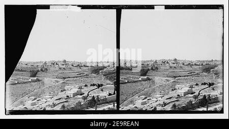 Ölberg, Bethany, etc. Jerusalem von Bethanien Straße Stockfoto