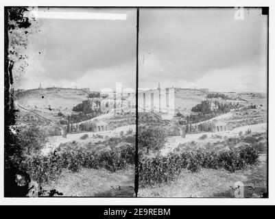Ölberg, Bethany, etc. Ölberg aus der Stadtmauer Stockfoto