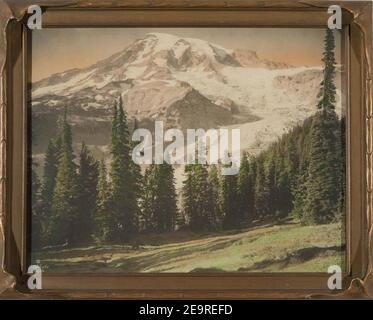 Mount Rainier und der Nisqually Glacier, Washington, 1919-1920 Stockfoto