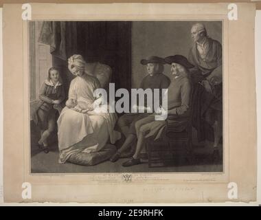 Mr. West und Familie - gemalt von Benjm. West Historical Painter to His Majesty ; John Boydell excudit London 1779 ; gestochen von G.S. UND J.G. Facius. Stockfoto