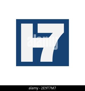 Einfache leistungsstarke Abstract H7 sieben Logo Vektor Grafik-Design mit Sternzeichen-Element Stock Vektor