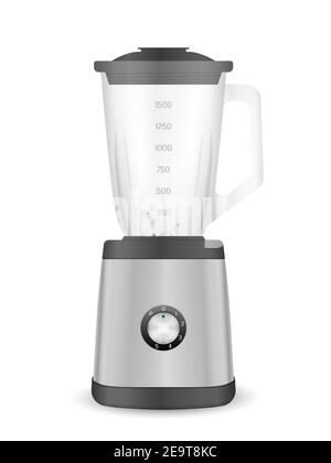 Küchenmixer auf weißem Hintergrund. Vektorgrafik. Stockfoto