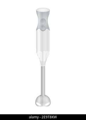 Stabmixer auf weißem Hintergrund. Vektorgrafik. Stockfoto