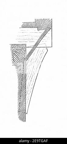 MZK 003 Nr 01 Abb. 28 - Holzwohnhaus Halberstadt Balkenaufbau. Stockfoto