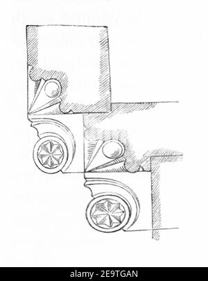 MZK 003 Nr 01 Abb. 31 Mittelalterliches Holzwohnhaus Balkenkonstruktion. Stockfoto