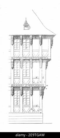 MZK 003 Nr 01 Abb. 27 - Holzwohnhaus Halberstadt Aufbau. Stockfoto