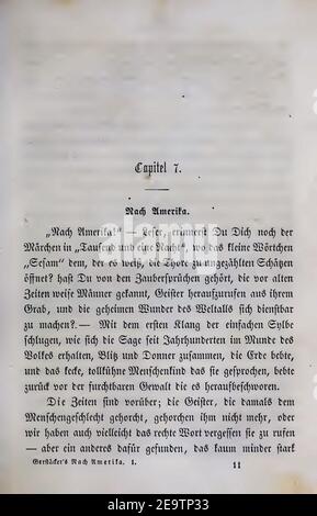 Nach Amerika - ein Volksbuch - von Friedrich Gerstäcker - Seite 161. Stockfoto