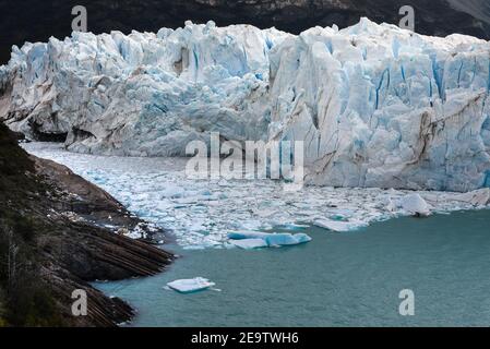 Perito Moreno Gletscher im Los Glaciares Nationalpark, Argentinien Stockfoto
