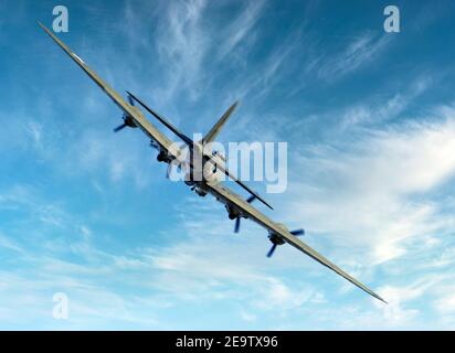 Die Boeing B-17 Flying Fortress ist ein viermotoriger schwerer Bomber, der 1930s für das United States Army Air Corps entwickelt wurde. Stockfoto