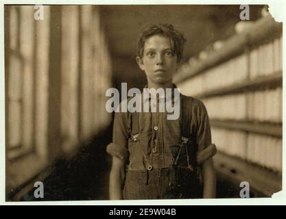 Name: Jo Bodeon. Ein 'Hinterzimmer' im Maultierzimmer. Burlington, Vt. Chace Cotton Mill. Stockfoto