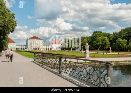 München, 4. August 2019: Schloss Nymphenburg, Barockstil, München, Bayern. Deutschland, 17th Jahrhundert Stockfoto