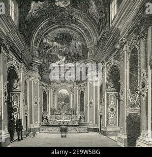 Napoli interno della chiesa di S Maria dell Annunziata. Stockfoto