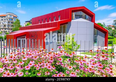 Museum mit Mosaiken der kleinen Basilika in Plovdiv, Bulgarien Stockfoto