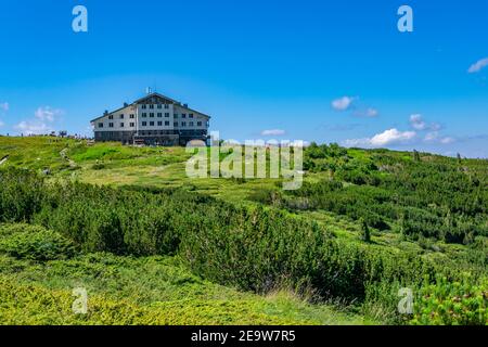 Rila Seen Hütte in Rila Berge, Bulgarien Stockfoto