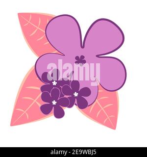 Violette Stiefmütterchen Blume Vektor-Objekt Stock Vektor
