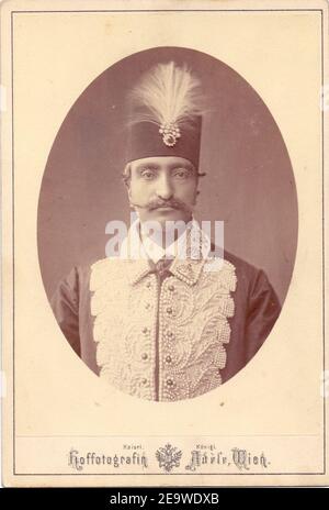 Nasser al-DIN Shah Porträt. Stockfoto