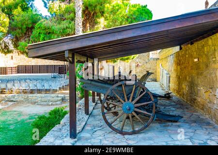 Innenhof der Larnaka Burg auf zypern Stockfoto