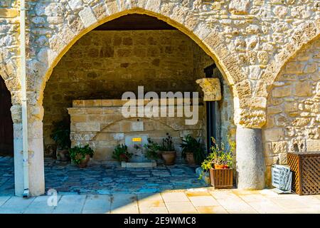 Innenhof der Larnaka Burg auf zypern Stockfoto