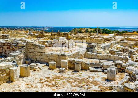 Ruinen von Agora im antiken Kourion auf Zypern Stockfoto