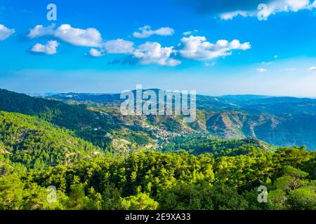 Pano Platres Dorf auf Zypern Stockfoto