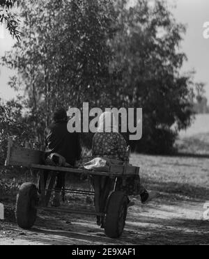 Zwei alte Paare teilen sich die gleiche Straße Stockfoto