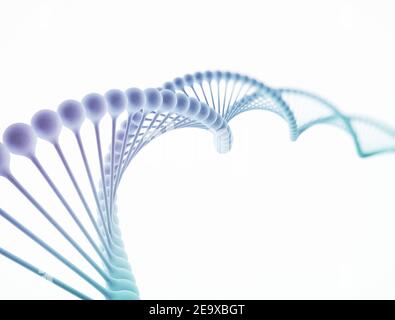 DNA isoliert auf weiss Stockfoto