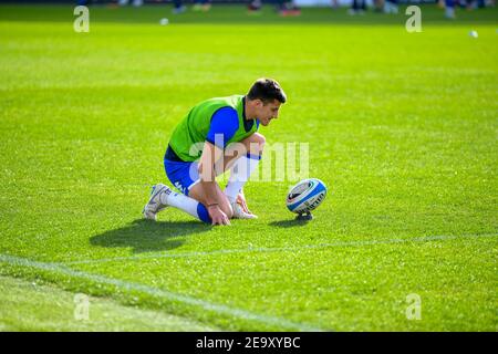 Rom, Italien. Februar 2021, 6th. Rom, Italien, Stadio Olimpico, 06. Februar 2021, Tommaso Allan (Italien) während Italien gegen Frankreich - Rugby Six Nations Spiel Credit: Carlo Cappuccitti/LPS/ZUMA Wire/Alamy Live News Stockfoto