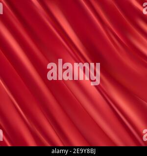 Abstrakt Hintergrund Luxus roten Stoff oder flüssige Welle oder wellige Falten Grunge Seide Textur Satin Samt Material. eps 10 Stockfoto