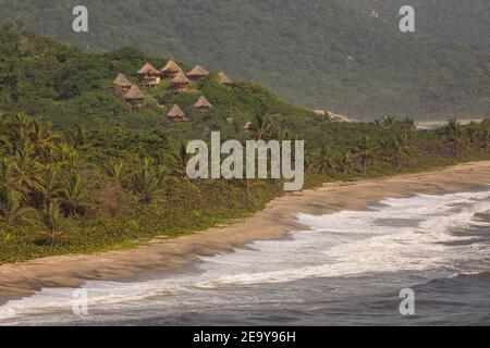 Einer der Strände im Tayrona Nationalpark von Kolumbien, Südamerika Stockfoto