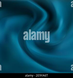 Blau Satin Silky Tuch Stoff Textil Drape mit Crease Wavy Falten Hintergrund.mit sanften Wellen und, winken in den Wind Textur von zerknittertem Papier. Objekt Stockfoto