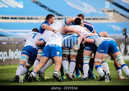 Rom, Italien. Februar 2021, 06th. Maul Illustration während des 2021 Six Nations Championship Rugby Union Match zwischen Italien und Frankreich am 6. Januar 2021 im Stadio Olimpico in Rom, Italien - Photo Nderim Kaceli / DPPI / LM Credit: Gruppo Editoriale LiveMedia/Alamy Live News Stockfoto