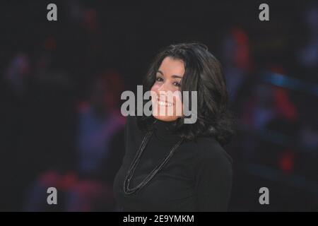 Die französische Sängerin Jenifer Bartoli tritt bei der Feier des 20. Geburtstages des Zenith for France 2 auf, die Daniela Lumbroso am 14. Januar 2005 überreicht hat. Foto von Jean-Jacques Datchary/ABACA Stockfoto