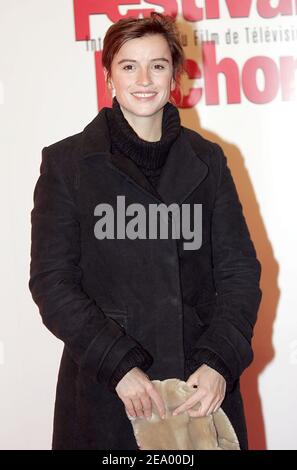 Die französische Schauspielerin Agathe de la Boulaye mit der Hauptrolle in "si j'avais des Millions" nimmt am 6th. Februar 5 2005 am Internationalen TV-Filmfestival in Luchon, Südwestfrankreich, Teil. Foto von Patrick Bernard/ABACA. Stockfoto