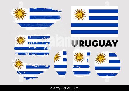 Flagge Uruguays, Orientalische Republik Uruguay. Vorlage für Award Design Stock Vektor